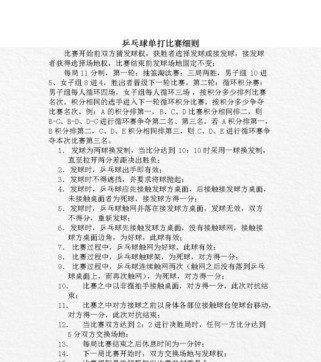 中国乒乓球打球规则——传统与创新（探索乒乓球的中国之道）