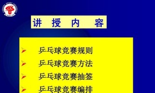 乒乓球技巧大揭秘——打造高水平比赛的关键！（掌握乒乓球的重要技巧，成为球场上的王者吧！）